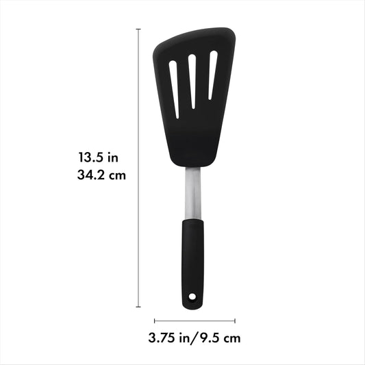 Good Grips Silicone Flexible Omelet Turner,Black