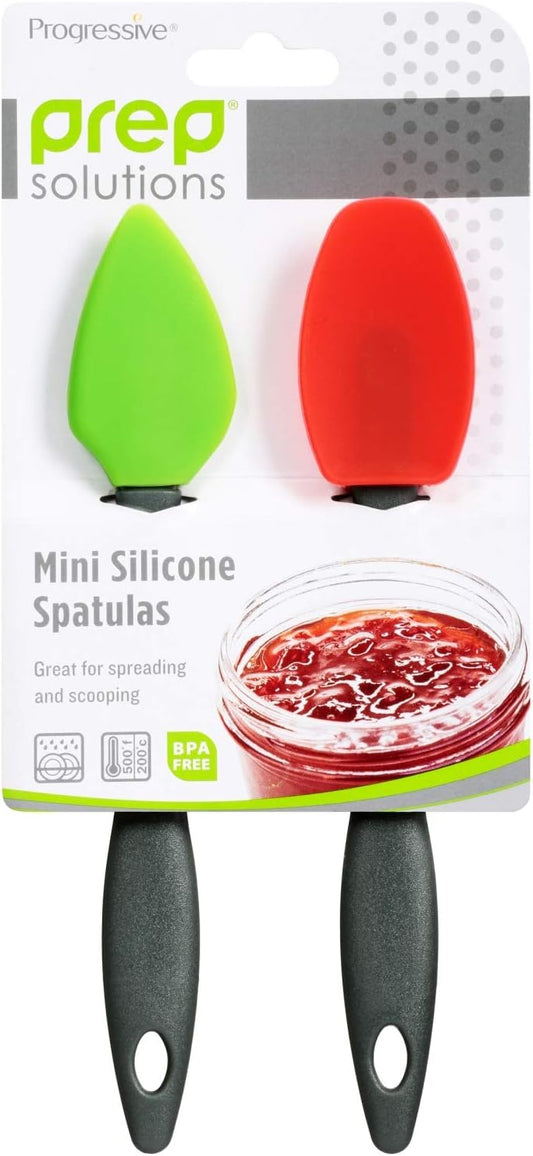 PrepSolutions Mini Silicone Spatulas – Set of 2, Flexible, Heat-Resistant, Ideal for Mixing & Scraping