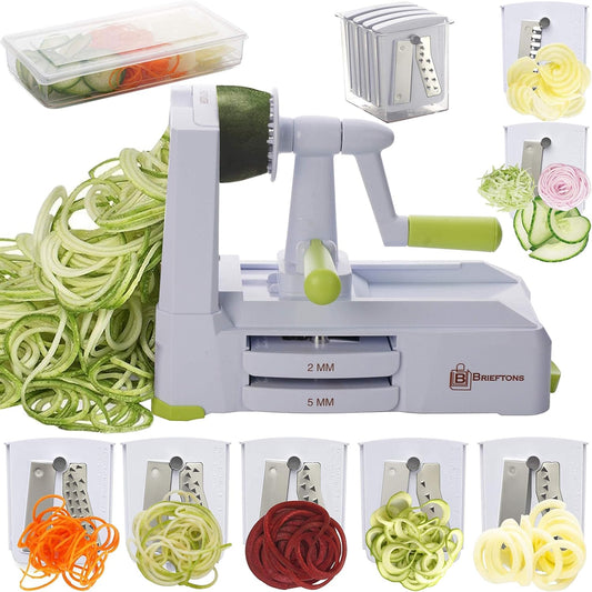 7-Blade Spiralizer & QuickPush Food Chopper