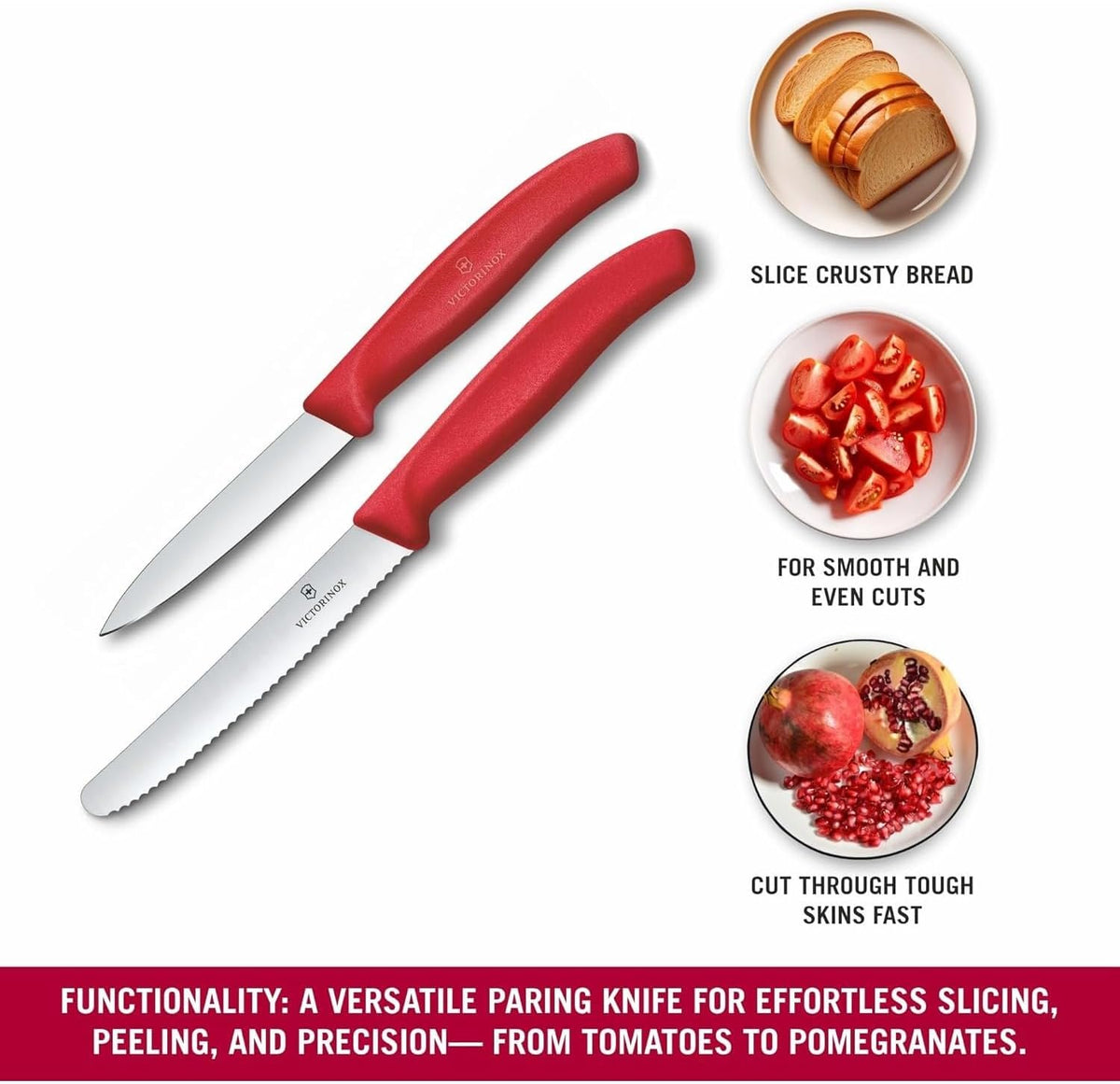 Swiss Classic 2 Piece Paring Knife & I-Peeler Set - Green | Swiss Made kitchen prep tools with sharp stainless steel blades, lightweight ergonomic handles, and dishwasher safe design