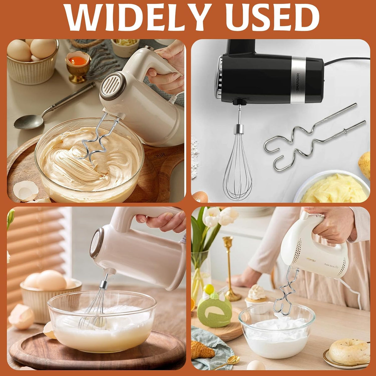 3Pcs Hand Mixer Beaters Dough Hook for Kitchen Aid, Stainless Steel Dough Hook for Kitchenaid Egg Beater Whisk Attachment for Kitchen Aide, Hand Mixer Attachment Restaurant Kitchen Accessories