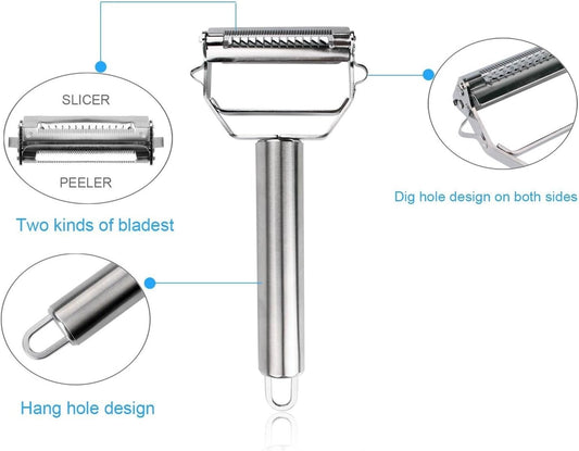 1pcs Multifunctional Julienne Peeler Vegetable Fruit Stainless Steel