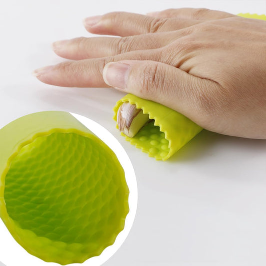 Silicone Garlic Peeler 6 Piece, Garlic Roller, Inner Wall Polka Dot Design, with Hanging Holes, Easy to Operate and Dishwasher Safe.
