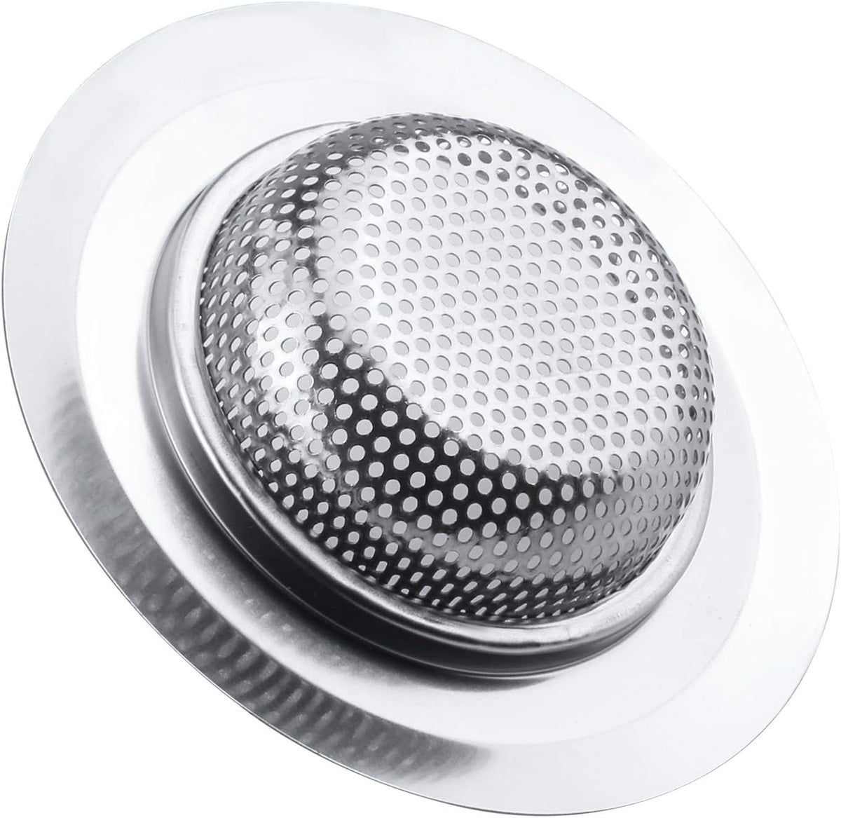 2Pcs Kitchen Sink Strainer, Stainless Steel Mesh Sink Drain Cover, Large Wide Rim 4.5" Diameter Sink Drain Strainer Basket Catcher