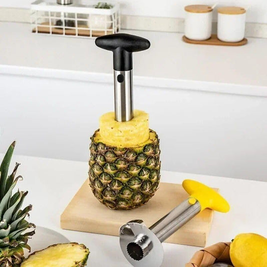 pineapple stainless steel multifunctional peeler & corer yellow