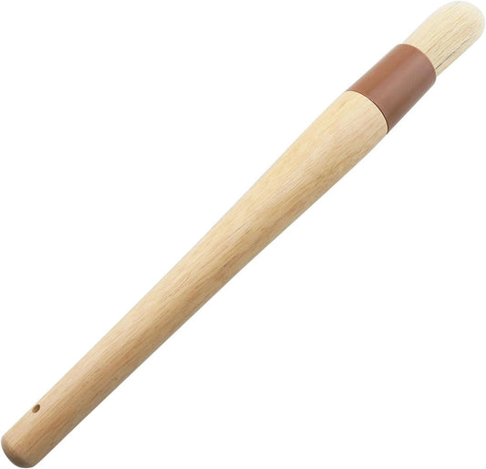 Round Natural Boar Bristle Cake/Biscuit/Oil Brush Kitchen Baking Tool for Spreading Marinades/Sauces/Butter