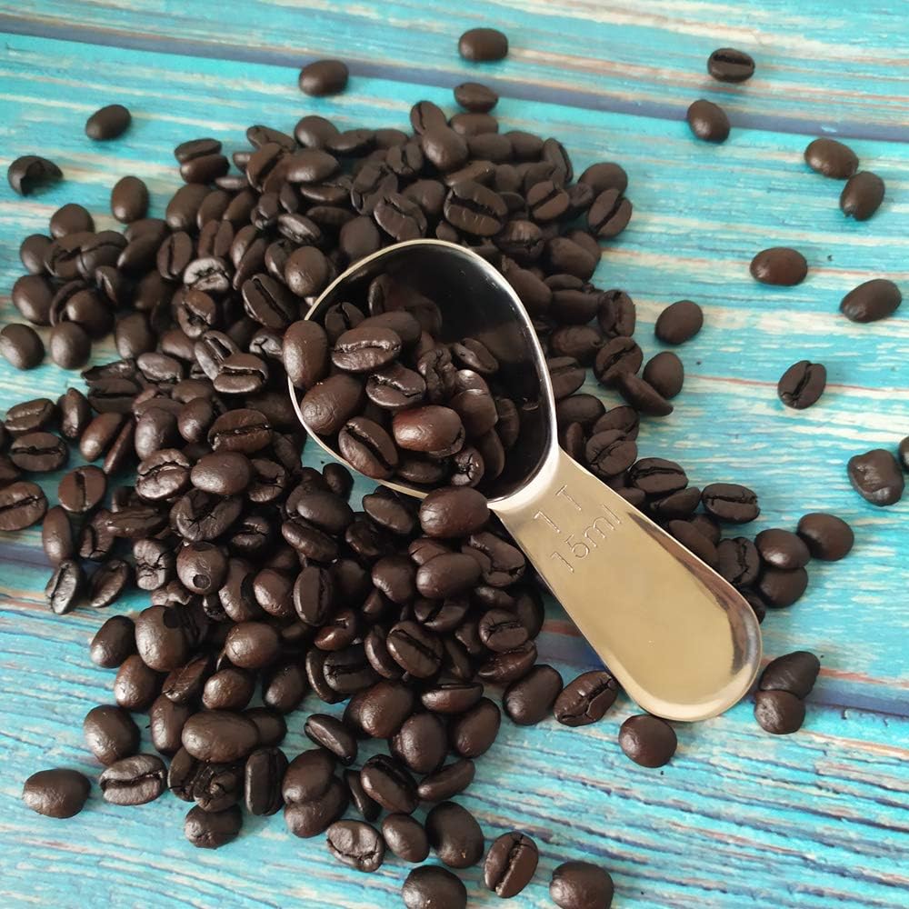 Coffee Scoop 15ml Stainless Steel Measuring Spoon Short Handle for Ground Coffee