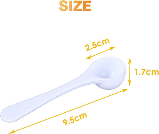 20Pack Teaspoon Measuring Spoons Bulk Plastic Scoops for Coffee Spice Jars Accurate Measure for Cooking and Baking 5 ml Capacity