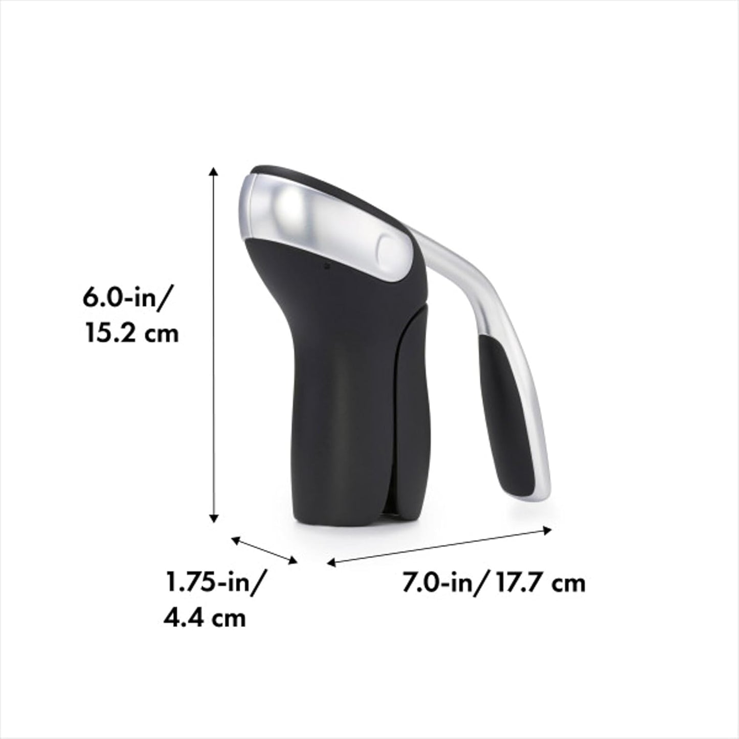 Steel Vertical Lever Corkscrew with Removable Foil Cutter, Wine Opener