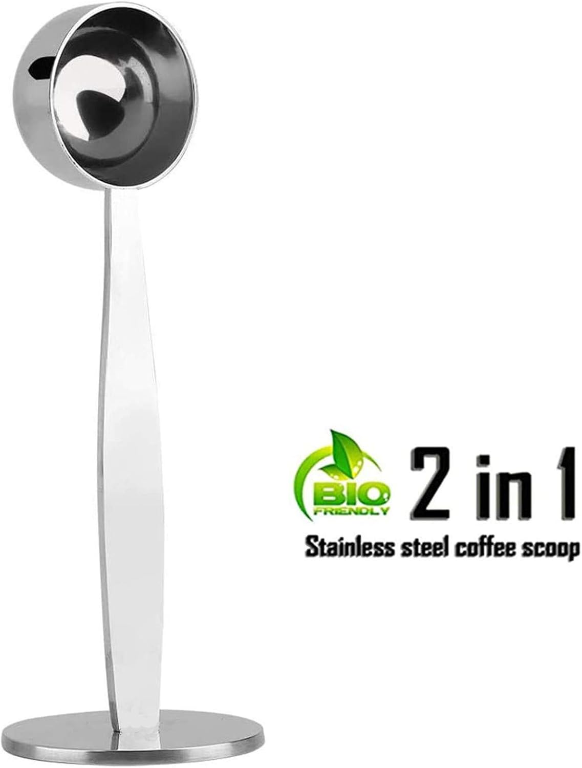 Espresso Scoops for Canisters Espresso Coffee Scoop with Tamper Hammer 2-in-1 Coffee Scoop (0.5oz) Spoon Holder Coffee Tools Measuring Tamping Scoop Plastic Coffee Spoon