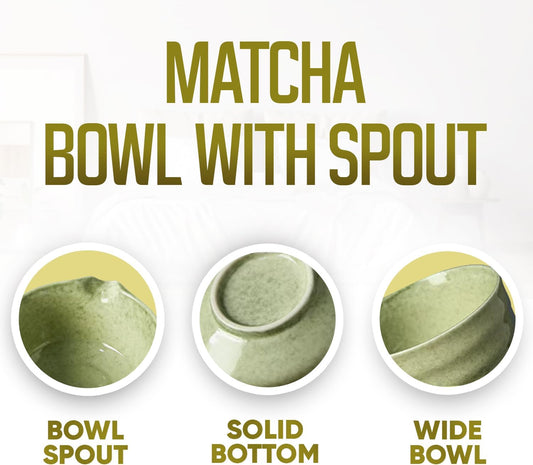 Matcha Whisk Set - 4 Pcs Matcha Tea Set Ideal for Matcha Tea Preparation - Provide an Authentic and Traditional Tea Ceremony Journey with Our Matcha Set - Matcha Kit for Flavor and Smooth Whisking