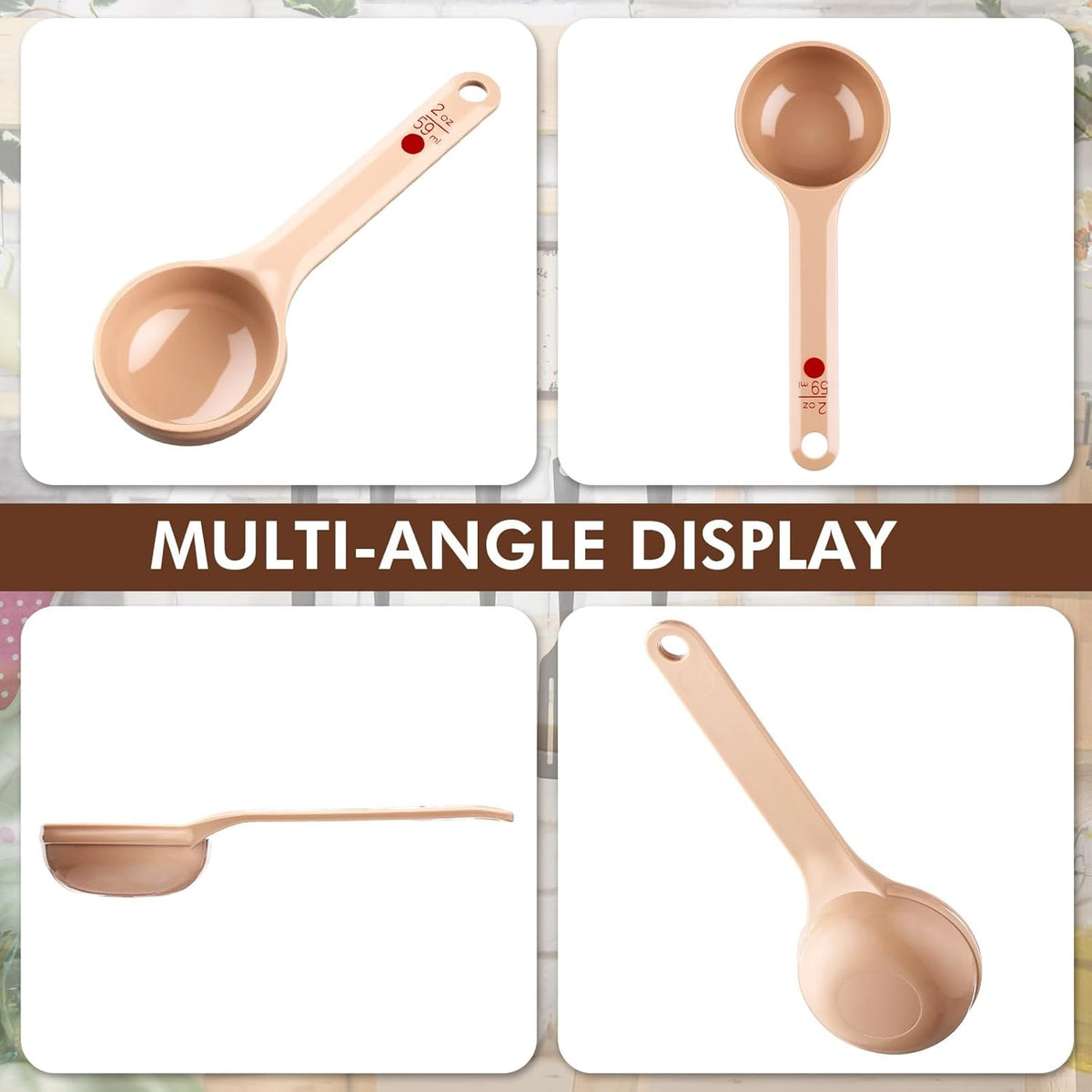 20 Pcs 2 oz Measuring Scoop Short with Short Handle Solid Scoop