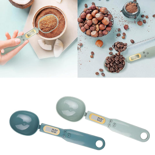 Spoon Digital Measuring Scale 500g 0.1g LCD, Dark Green
