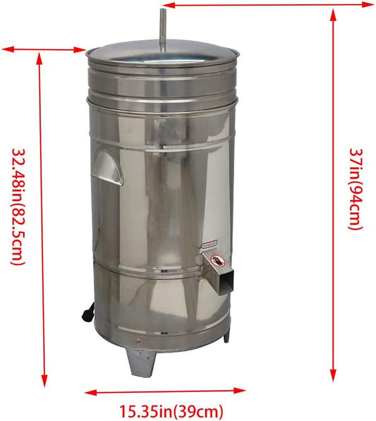 220V Salad Dryer Commercial Stainless Steel Food Dehydrator Machine 750W Vegetable Spinner Machine for Soymilk Removal, Dehydration, Oil Removal, Vegetable Water Removal