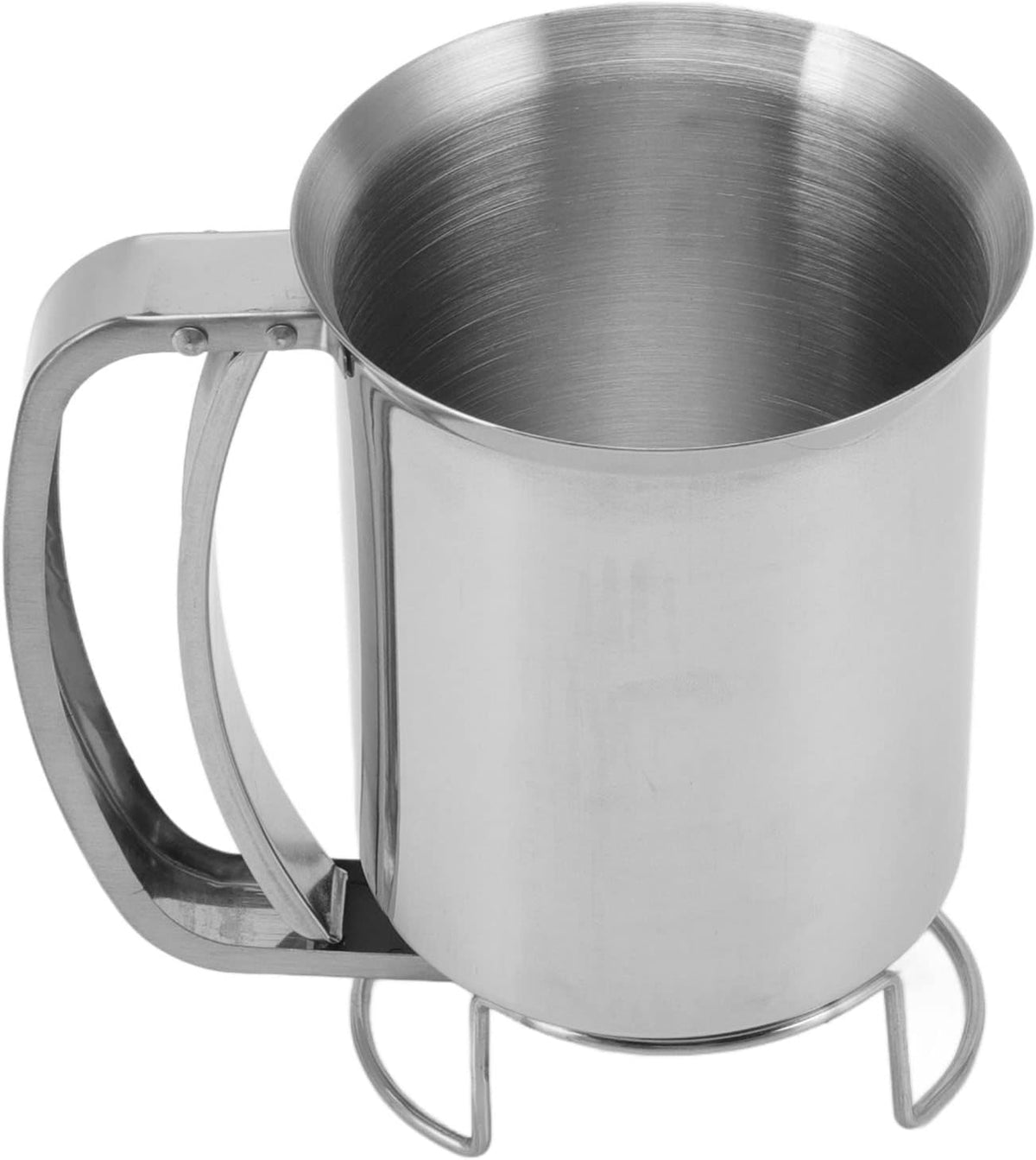 1000ml Stainless Steel Pancake Batter Dispenser, Handheld Stainless Steel Pancake Pourer for Baking Cupcakes Muffins Cooking Crepes, Waffles, Spout