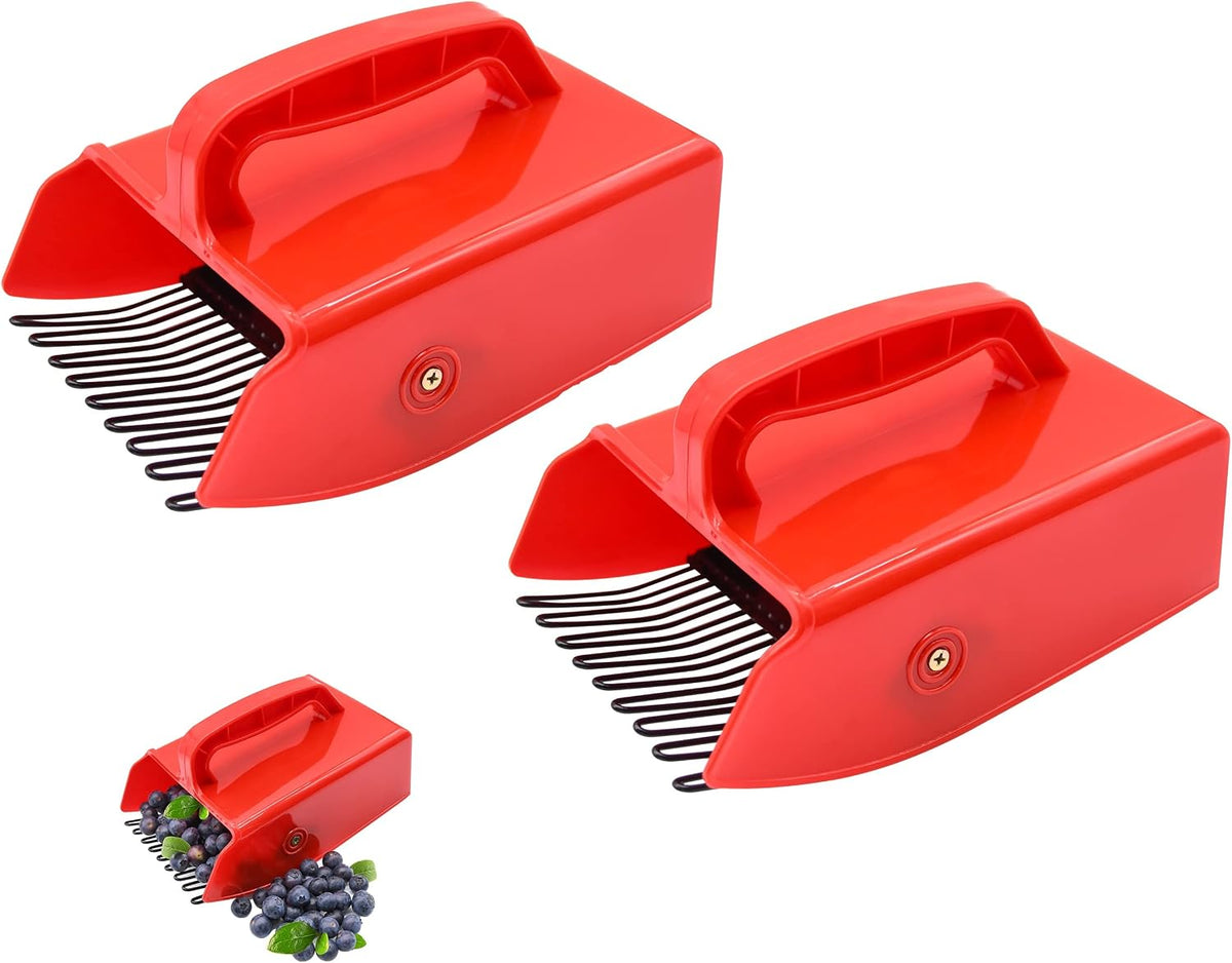 1/2/4 Pack Berry Picker, with Metallic Comb and Ergonomic Handle