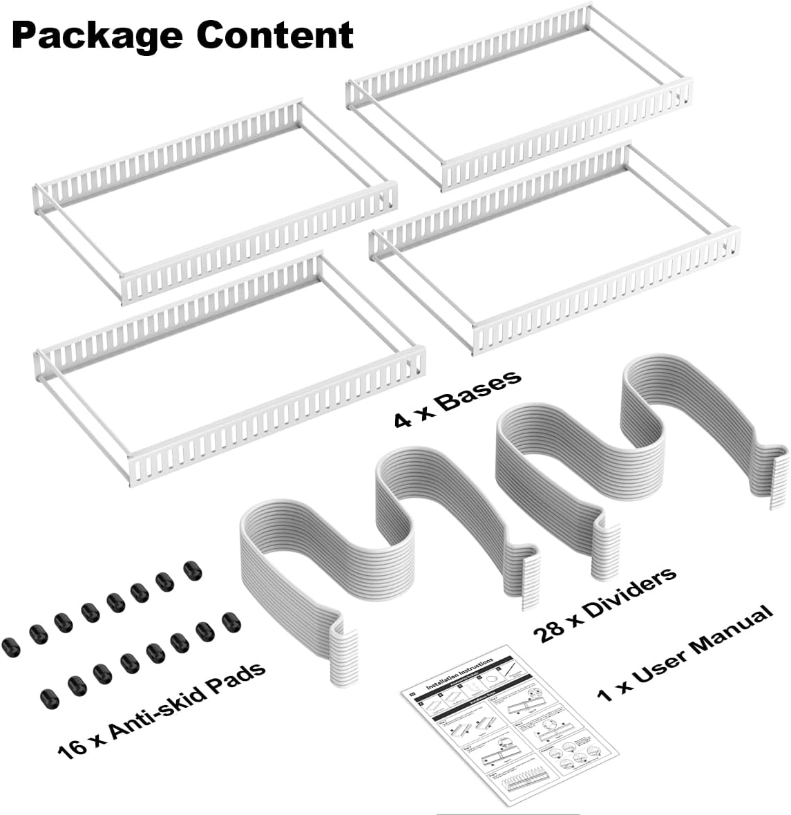 Pot and Pan Lid Organizer Holder Storage Rack, Black | 12"-23" Expandable, 14 Adjustable Dividers, Sturdy Metal Construction, Easy Assembly