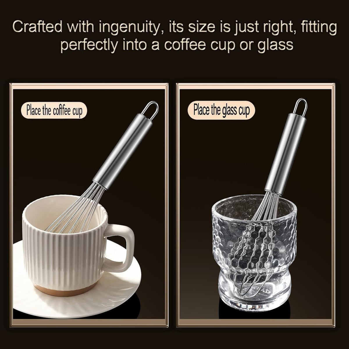 Stainless Steel Whisk (8.4 inches, Silver)