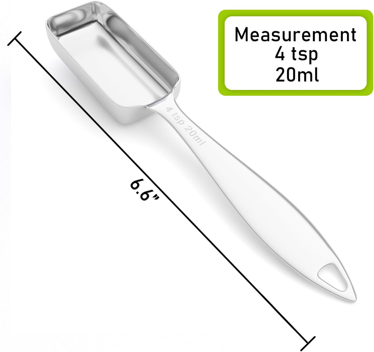 2PCS 1tsp(5ml) Measuring Spoon, Stainless Steel Measure Teaspoon