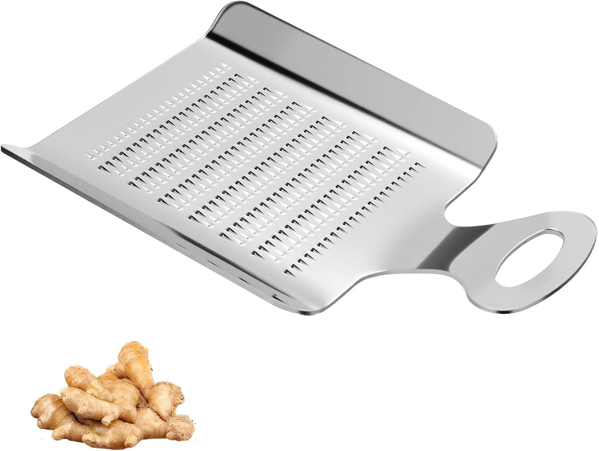 Compact Stainless Steel Grater 4.3" x 3" for Garlic Nutmeg Chocolate Ginger