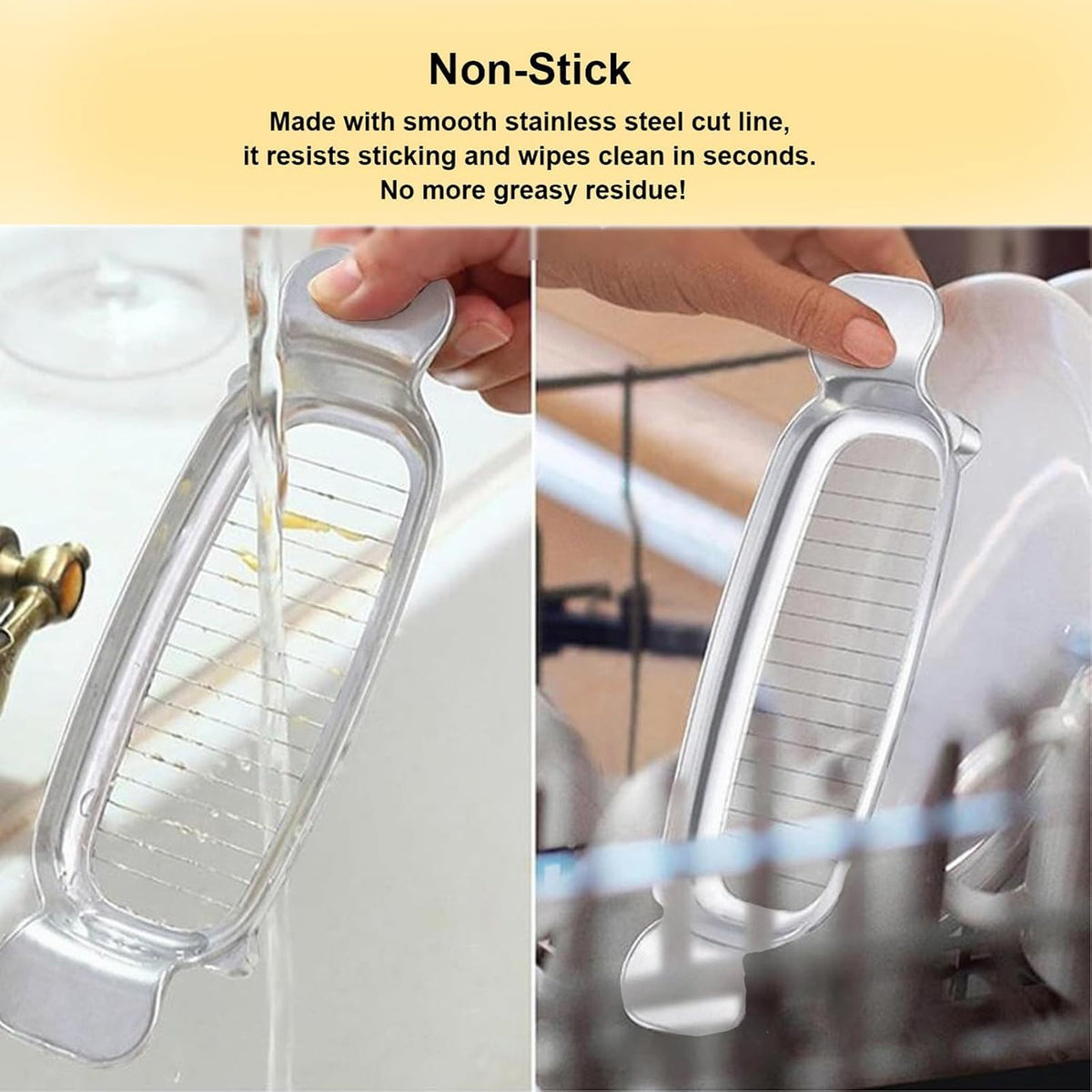 Butter Slicer Cutter & Cheese Cutter–Multi-Use Kitchen Tool for Evenly Slicing Butter Blocks, Cheeses, Eggs & Soft Fruits–Non-Stick,Compact & Portable for Home, BBQ, Camping(1 PACK)