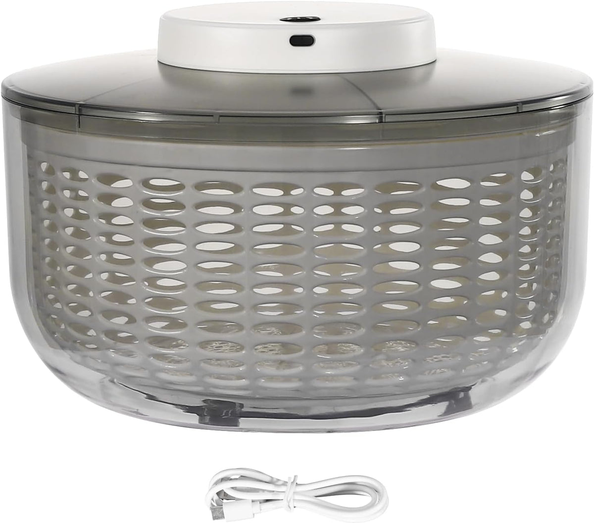 6L Electric Salad Spinner, Large Lettuce spinner, Fruit Vegetable Washer Dryer, Salad Dryer,Fruit Salad Washer for Home Kitchen Washing & Drying Leafy Vegetables