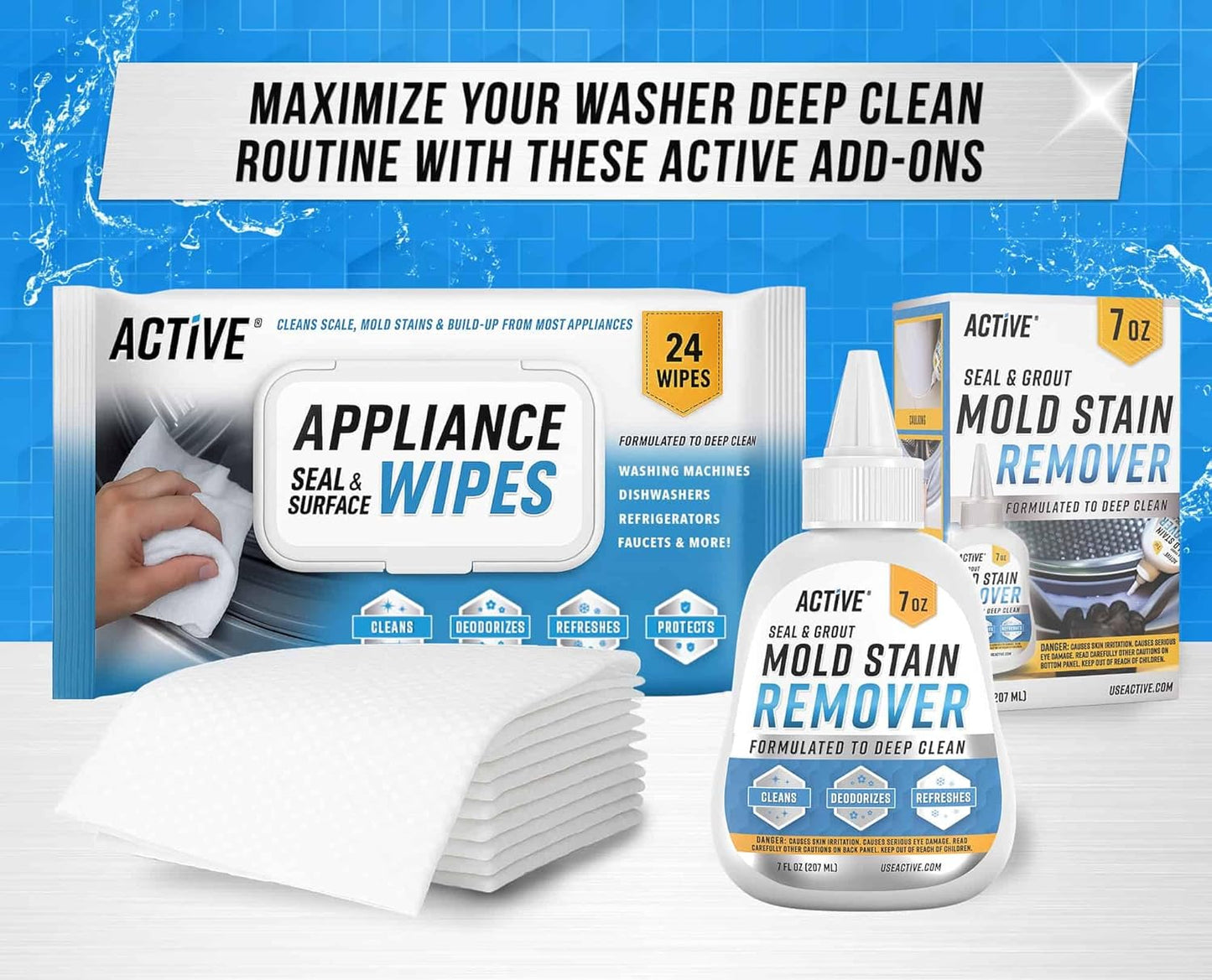 Washing Machine Cleaner for Pet Owners Enzymatic Deep Clean Descaler for Cat & Dog Hair, Urine, Odor, Residue, 24 Septic-Safe Tablets for Top Load, Front Loader, HE Washer Tub - 1 Year Supply