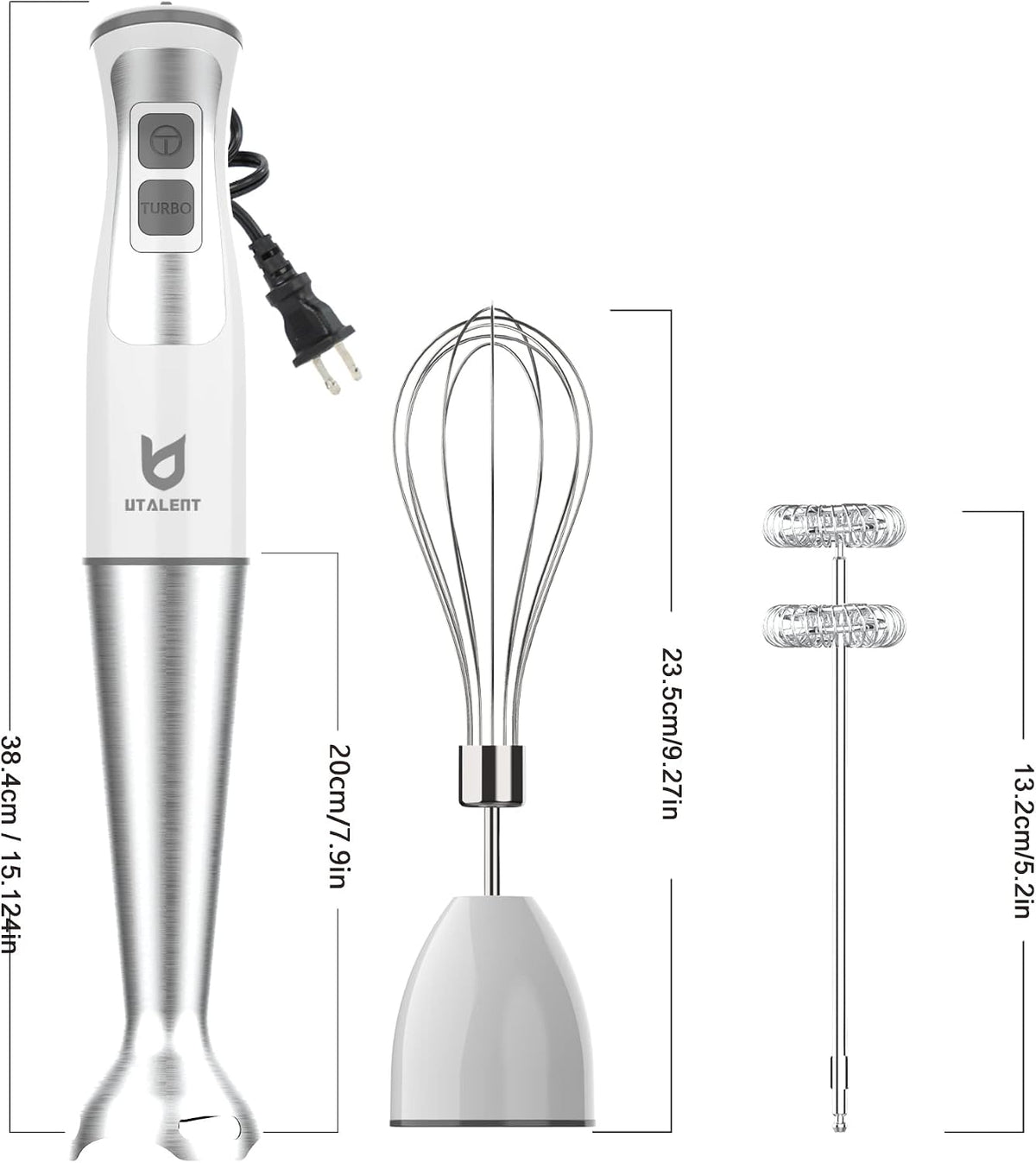 3-in-1 Immersion Hand Blender - Puree Baby Food, Sauces and Soups