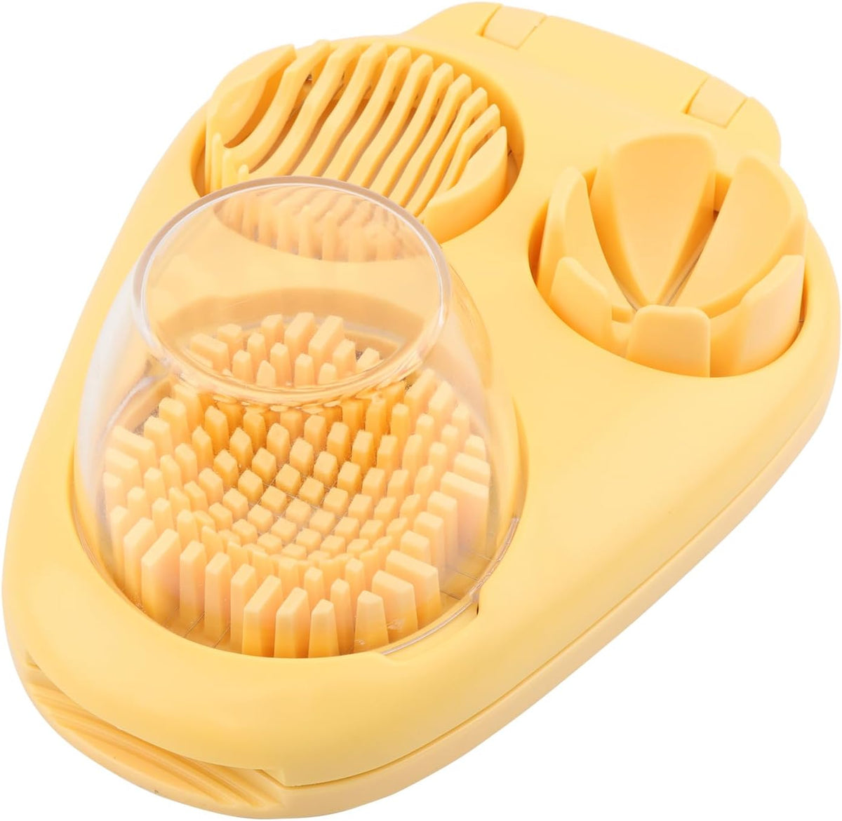 3 in 1 Boiled Egg Slicer, Manual Egg Slicer for Hard Boiled Eggs, 3 Slice Modes Chopper Cutter Stainless Steel Dicer, Kitchen Gadget for Butter Strawberry Tomato, Labor Saving