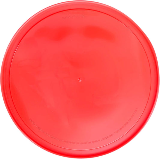326-PC (4Qt) Red Mixing Bowl Food Storage Lid - Made in USA | BPA-Free Plastic | Flexible Rim Design | Secure Cover Fit | Refrigerator Ready | Top-Rack Dishwasher Safe | Nonporous Surface