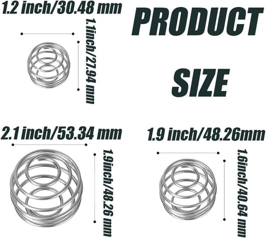 9 Pcs Shaker Balls for Protein Shakes, Salad Dressing and Drinking Bottle, 304 Stainless Steel Shaker Ball Mixer Ball Replacement (3Size