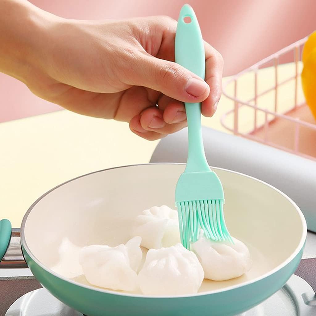 Barbecue Brush, Silicone Brush Oil Butter Basting Brush for BBQ Cooking Baking Silicone Basting Brush - Pink