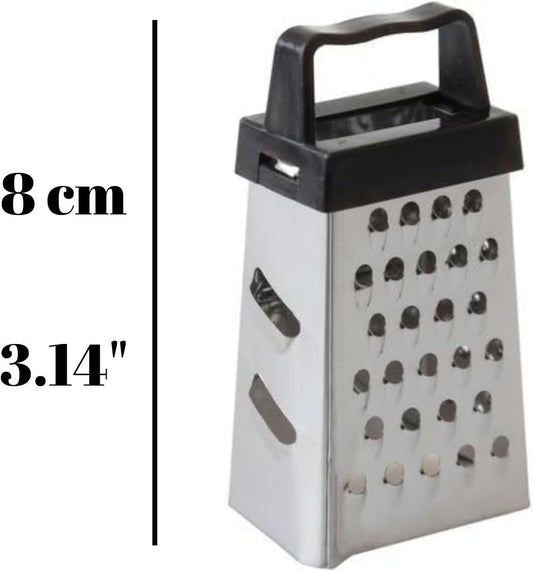 Mini Garlic Grater, Stainless Steel Cheese Ginger Vegetable Spices Small Grater for Kitchen, Black (Black)