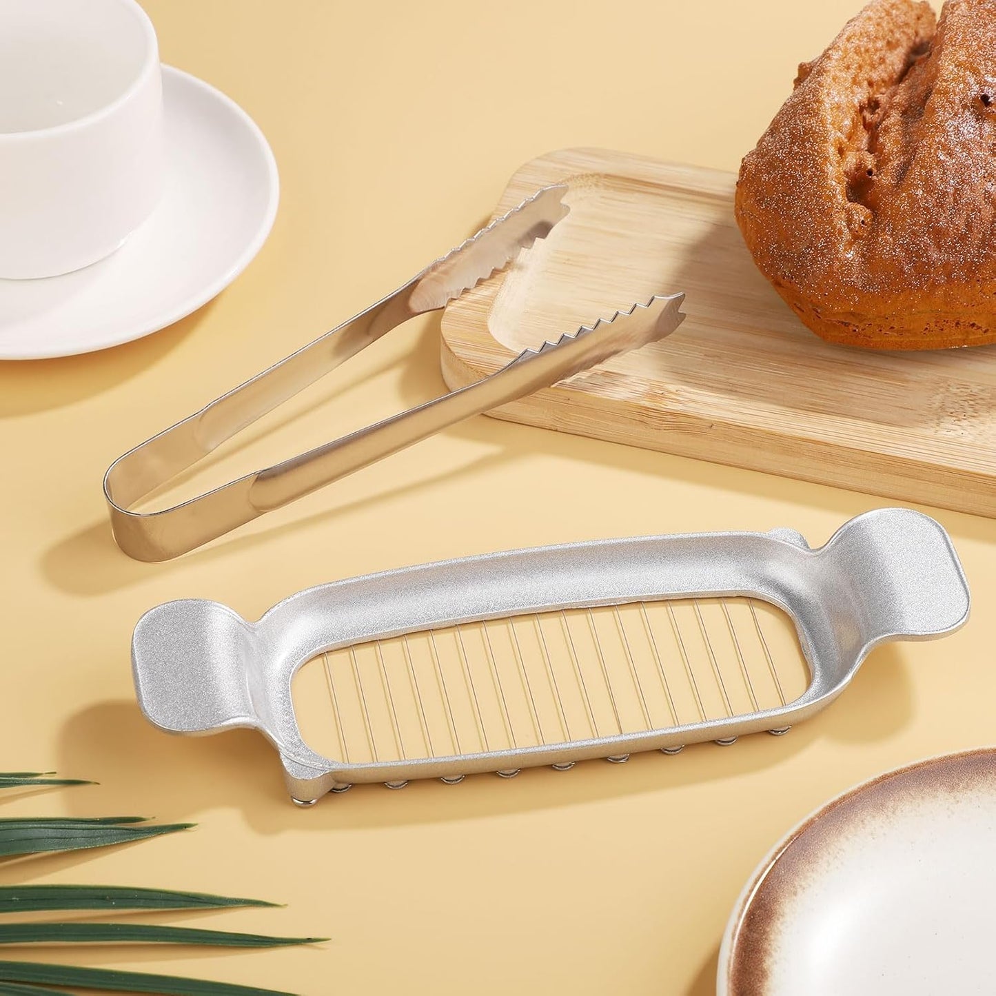 Butter Slicer Stainless Steel Butter Cutter for Butter Cheese | Even 0.25" Slices, Strong Wire, Ergonomic Handle, Multi-Use Kitchen Tool