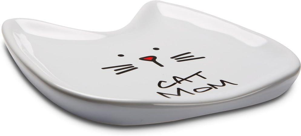 Blobby Cat, Cat Spoon Rest"I Licked the Spoon", 5", White