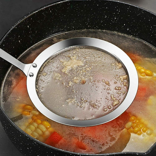 Fine Mesh Strainer, 4 Pack Stainless Steel Skimmer Spoon for Hot Pot Foam and Grease