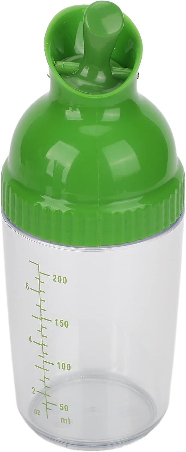 Luqeeg Salad Dressing Shaker Container, Pour Spout Leakproof Salad Dressing Bottle, Oil Vinegar Salad Dressing Bottle, with Lid for Kitchen Soy Sauce Vinegar Oil (Green)