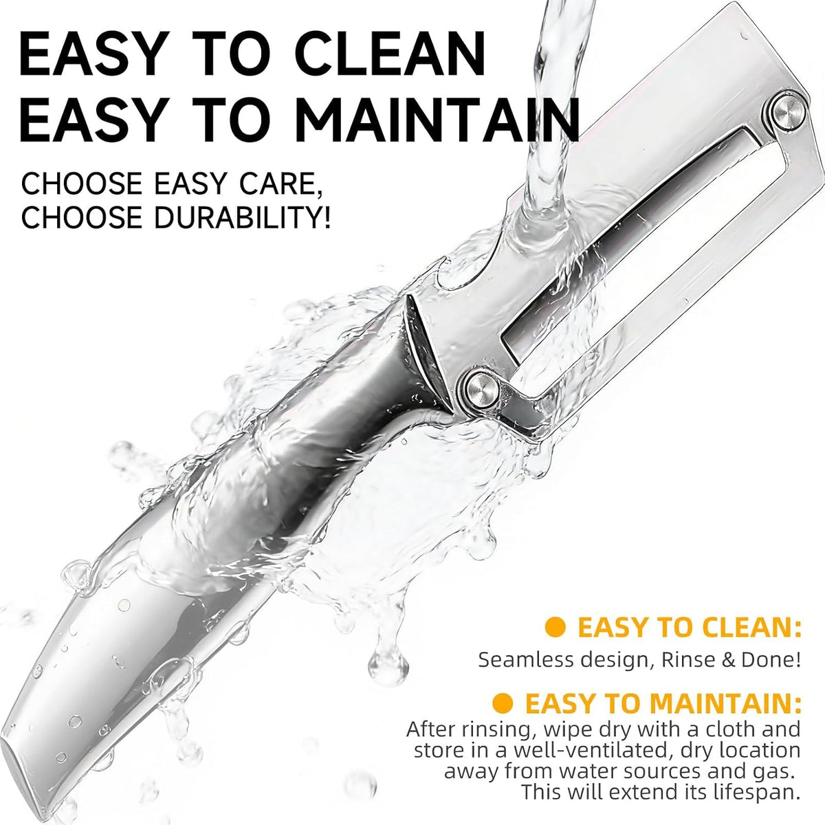 Heavy Duty Peeler-Zero‑Flex, Low‑Noise Blade for Hard‑Skin Produce