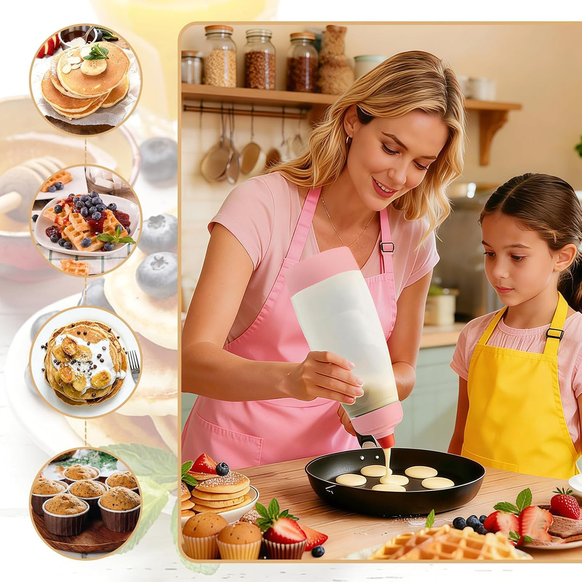 Pancake Batter Dispenser Bottle Kit