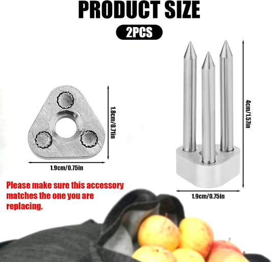 2pcs Apple Peeler Fork Replacement, Apple Peeler Accessories Stainless Steel Apple Peeler Slicer Corer Replacement Parts Fork Replacement for Apple Corer and Peeler Kitchen