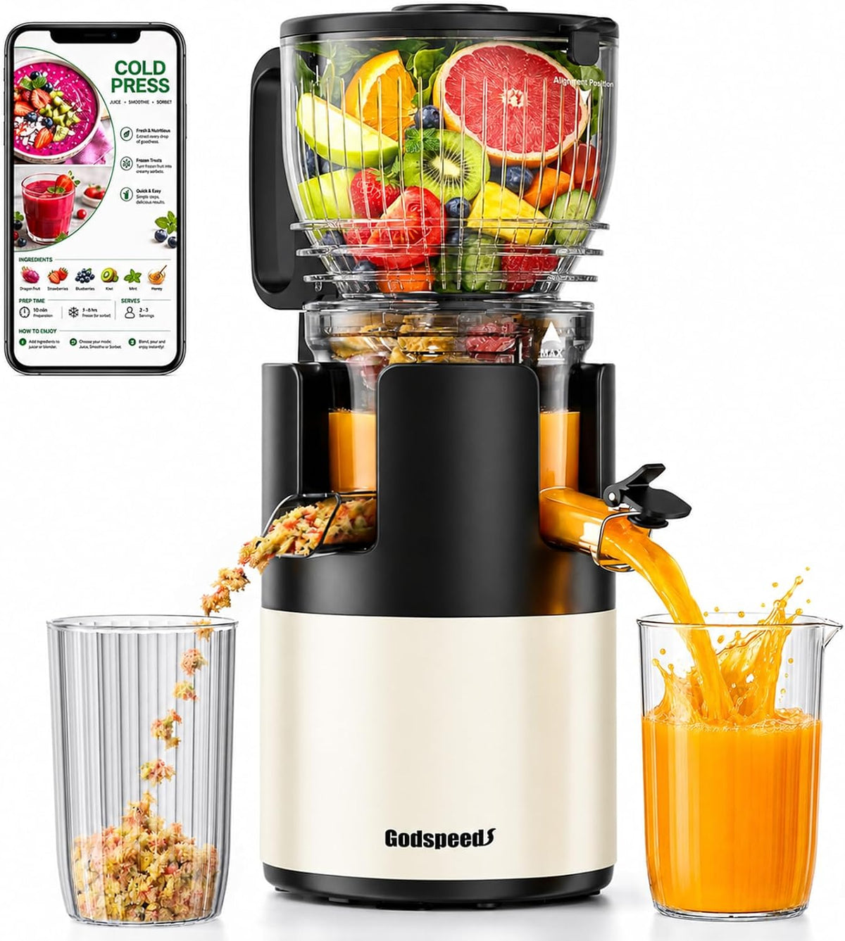 6-inch Chute Cold Press Juicer Machine