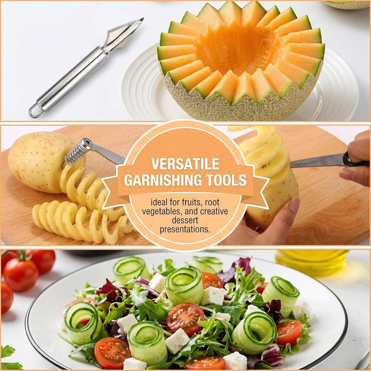 Spiral Cutter Set 2 Pcs Stainless Steel