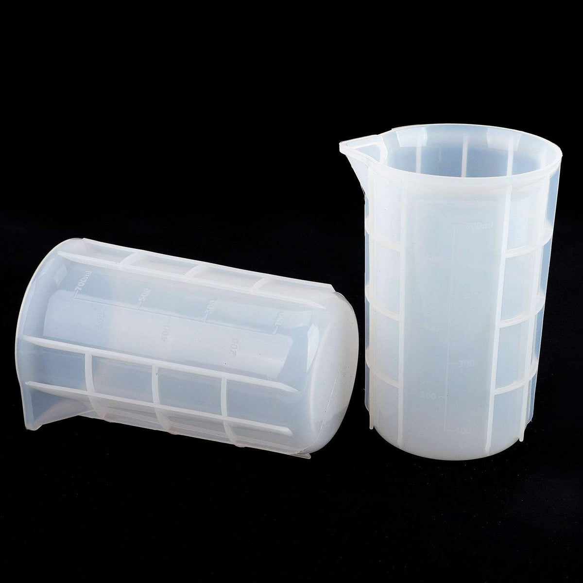250ml Silicone Measuring Cups, 4 PCS Large Nonstick Reusable Silicone Mixing Cups Durable Easy Clean for Epoxy Resin, Casting Molds, Stain Jewelry Making, Waxing, DIY, Art, Craft