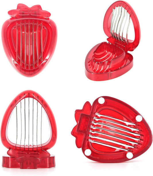 2pcs Strawberry Slicer Corer Stainless Steel Strawberry Huller Leaf Stem Remover Strawberry Cutter Blade Fruit Tools Kitchen Gadgets