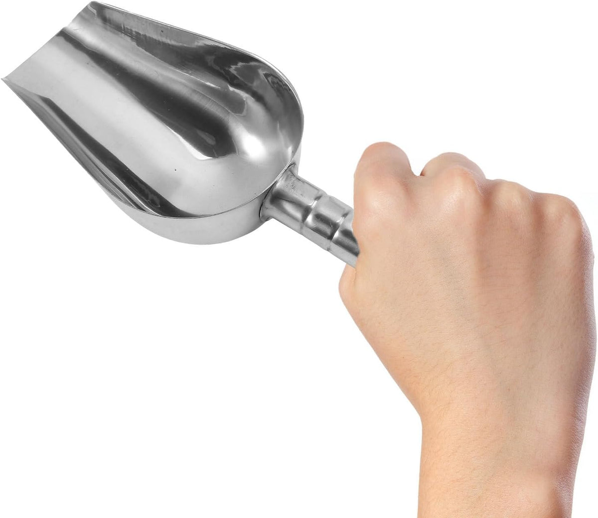 2-Pack Stainless Steel Dog Food Scoop 1-Cup Pet Food Scoop for Dry Kibble Nuts Flour Beans Candy Thin-Edge Shovel for Easy Serving 9.05 X 3.34 X 3.54 in