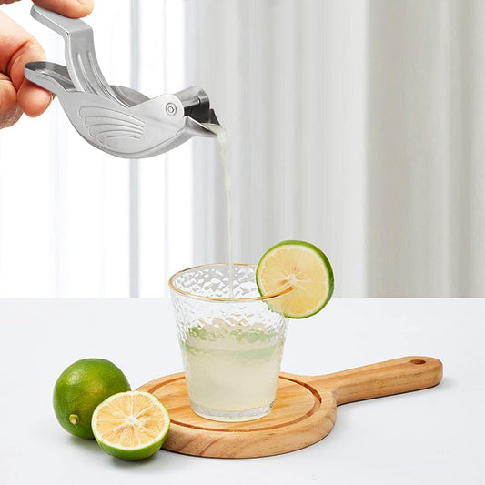 Lemon Juicer, Manual Lemon Squeezer Portable Lime Juicer, Fish Shape Hand Press Juicer for Orange Lemon Lime Pomegranate (bird, 1pcs)