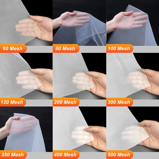 Nylon Mesh Fabric, Fine Filter Screen (1m x 1m) (200 mesh) | 60 80 100 120 200 250 300 350 400 500 Mesh Filter, Reusable Strainer Cloth for Wine Juice Fresh Milk