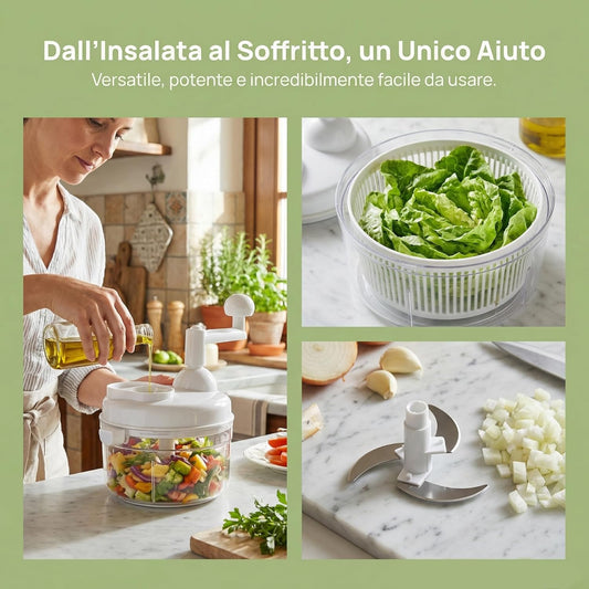 Manual Food Chopper - Vegetable Manual Quick Chopper, Easy-Clean Food Dicer, Suitable for Vegetables, Meat, Fruit, Nuts, Herbs, Onions, Salsa, and More - Multi-Function Manual Food Processor