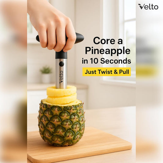 Watermelon Slicer and Pineapple Corer Set (3-Piece) - Stainless Steel Fruit Cutter Tool Kit for Cubing, Coring, Dicing Melon, Papaya, Cantaloupe - BBQ, Party, Kitchen Gadget - Dishwasher Safe