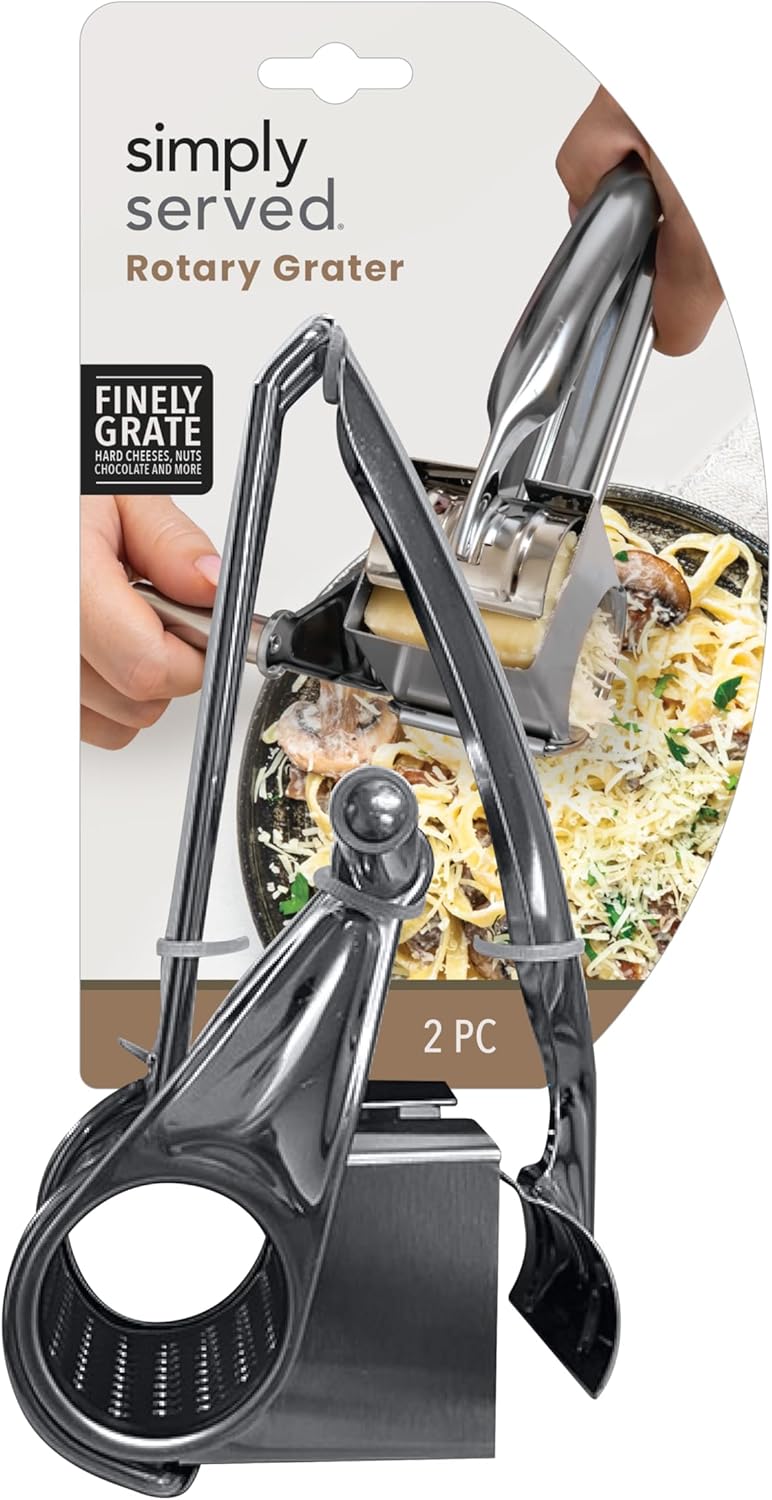 Rotary Grater, Tool for Grating Nuts, Cheese, Chocolate and More, Set of 1